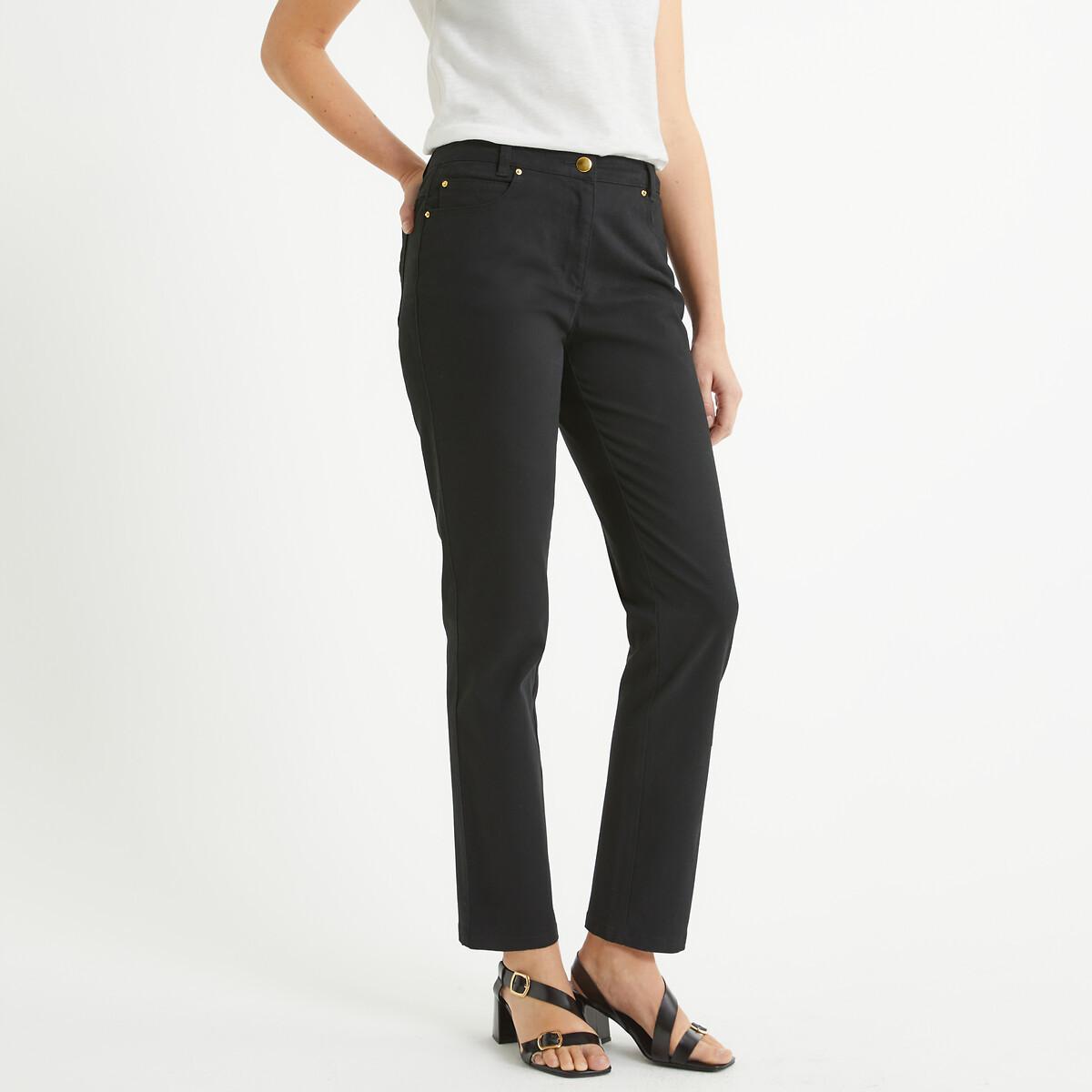 Gerade Five-pocket-hose Aus Baumwoll-stretch Damen Schwarz 36 von La Redoute Collections