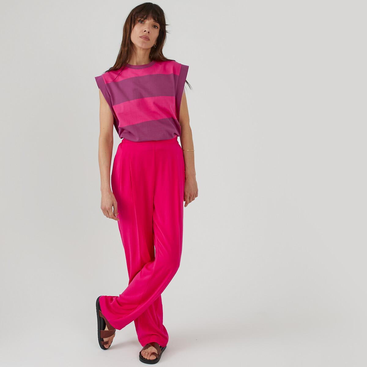 Gerade Hose Damen Rosa 50 von La Redoute Collections