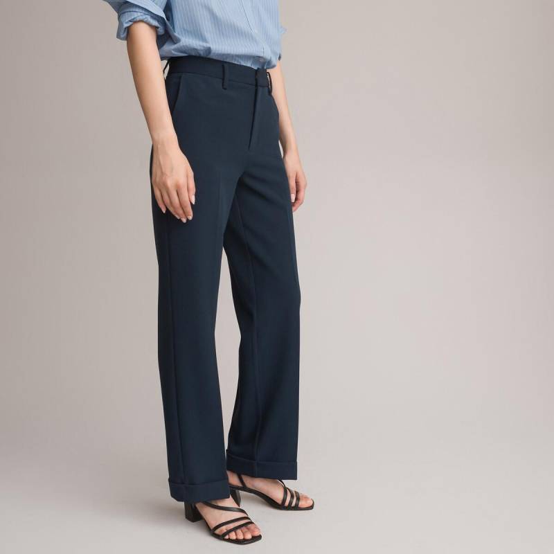 Gerade Hose Mit Aufschlag Damen Blau 32 von La Redoute Collections