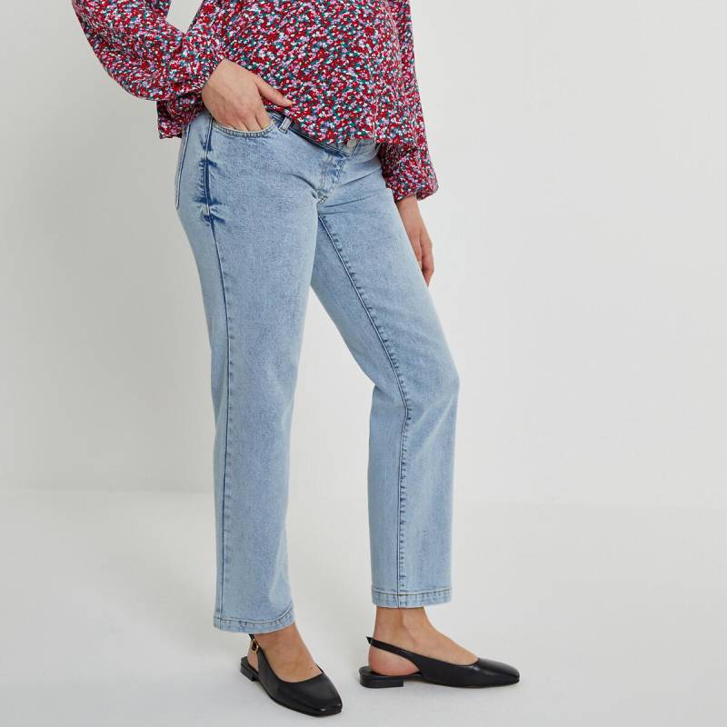 Gerade Umstandsjeans Mit Hohem Dehneinsatz Am Bund Damen Blau 32 von La Redoute Collections