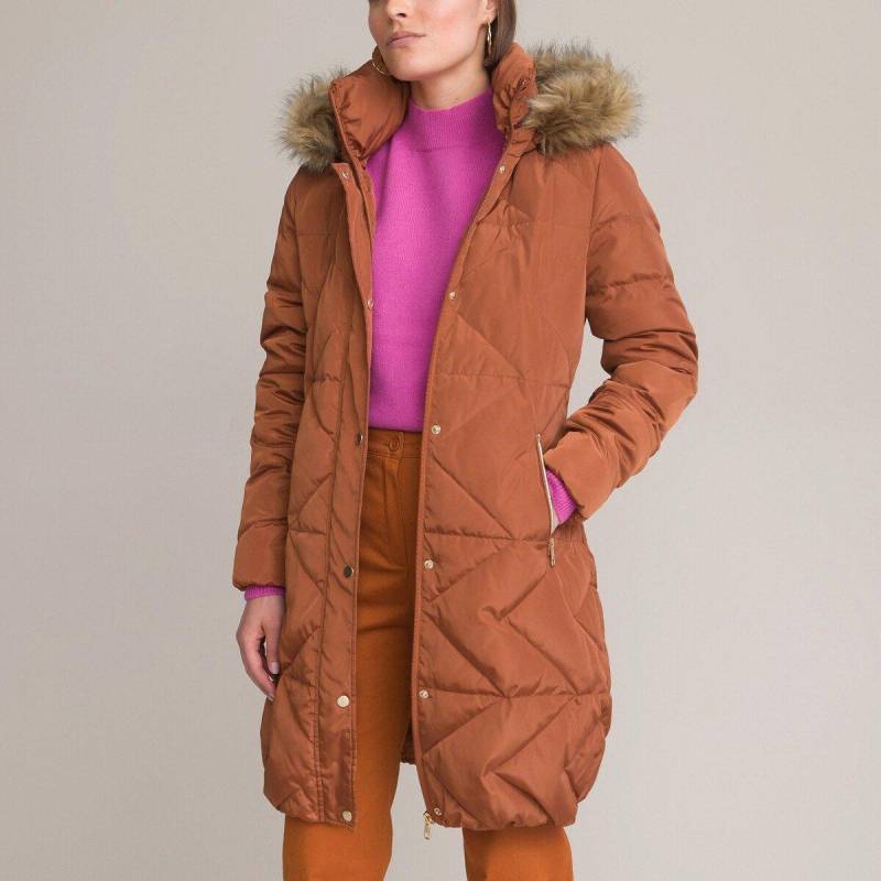 Gesteppter Wintermantel Mit Kapuze Damen Braun 38 von La Redoute Collections