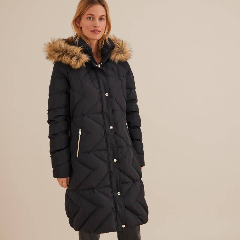 Gesteppter Wintermantel Mit Kapuze Damen Schwarz 44 von La Redoute Collections