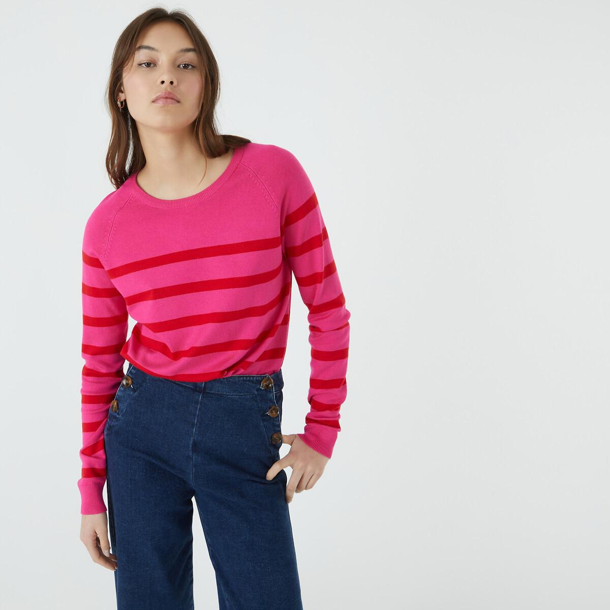 Gestreifter Basic-pullover Damen  L von La Redoute Collections