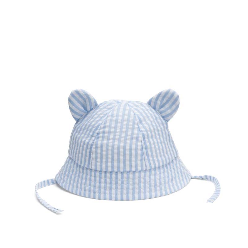 Gestreifter Bob-hut Mit Ohren Unisex Blau 6-9M von La Redoute Collections