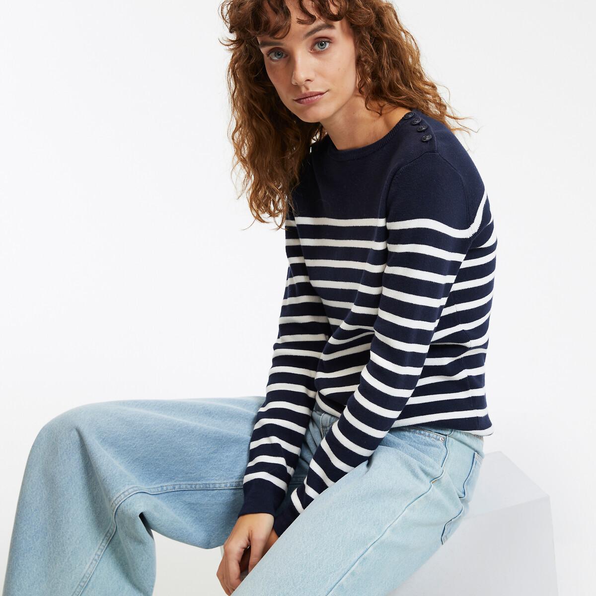 Gestreifter Pullover Damen Blau XXL von La Redoute Collections