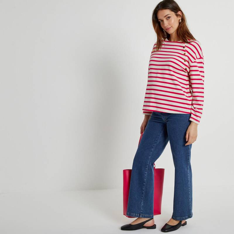 Gestreiftes Umstands-shirt Damen Rosa L von La Redoute Collections