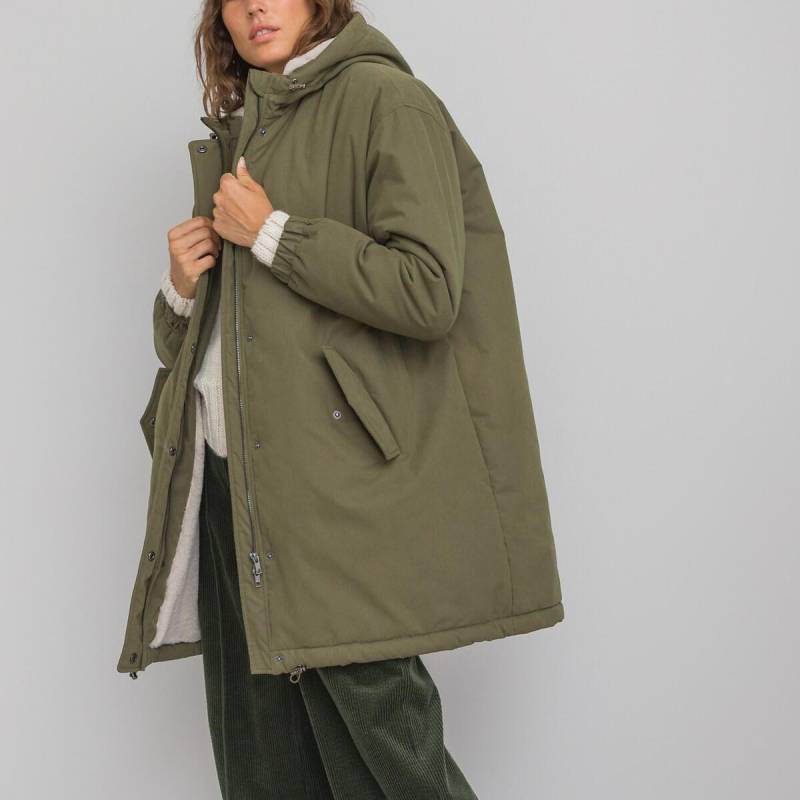 Halblanger Oversize-parka Mit Kapuze Damen Grün 40 von La Redoute Collections