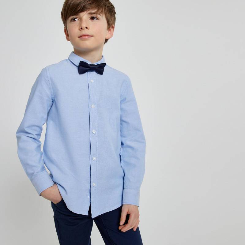 Hemd Mit Abnehmbarer Fliege Jungen Blau 102 von La Redoute Collections