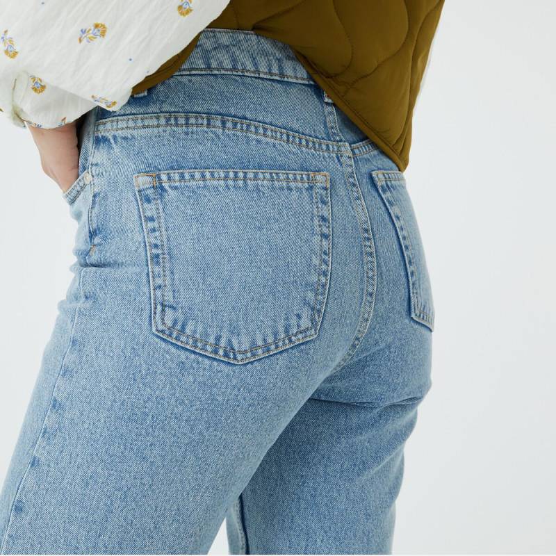 La Redoute Collections - High-Waist-Jeans, für Damen, Blau, Größe 48 von La Redoute Collections