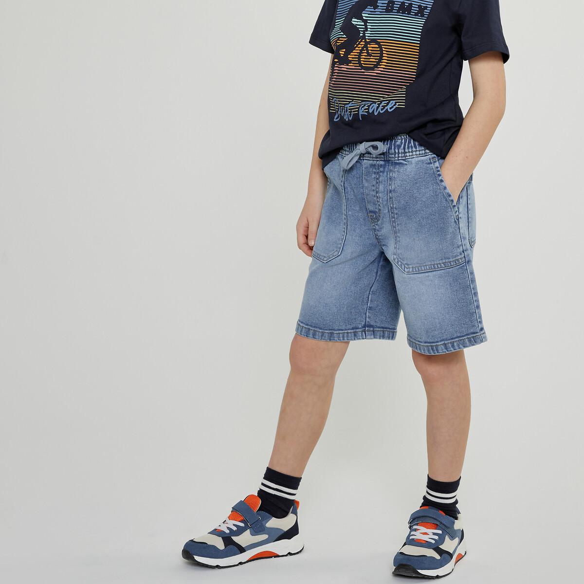 Jeans-bermudas Mit Bindebändern Jungen Blau 102 von La Redoute Collections