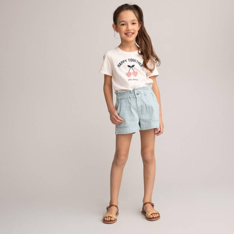 Jeans-shorts Mit Streifen Mädchen Weiss Bedruckt 12A von La Redoute Collections