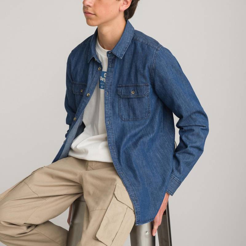 Jeanshemd Jungen Blau S von La Redoute Collections