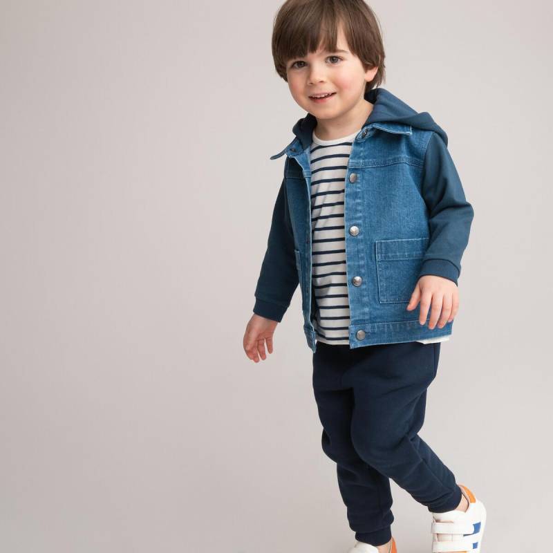 Jeansjacke Mit Sweatware Und Kapuze Jungen Blau 102 von La Redoute Collections