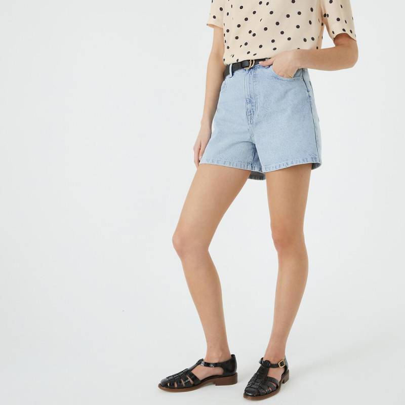 Jeansshorts Mit Hohem Bund Damen Blau 32 von La Redoute Collections