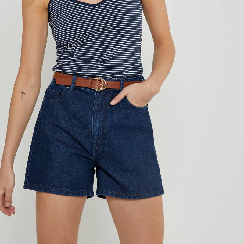 La Redoute Collections - Jeansshorts mit hohem Bund, für Damen, Blau, Größe 32 von La Redoute Collections