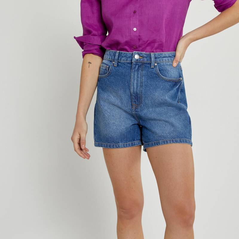 La Redoute Collections - Jeansshorts mit hohem Bund, für Damen, Blau, Größe 34 von La Redoute Collections