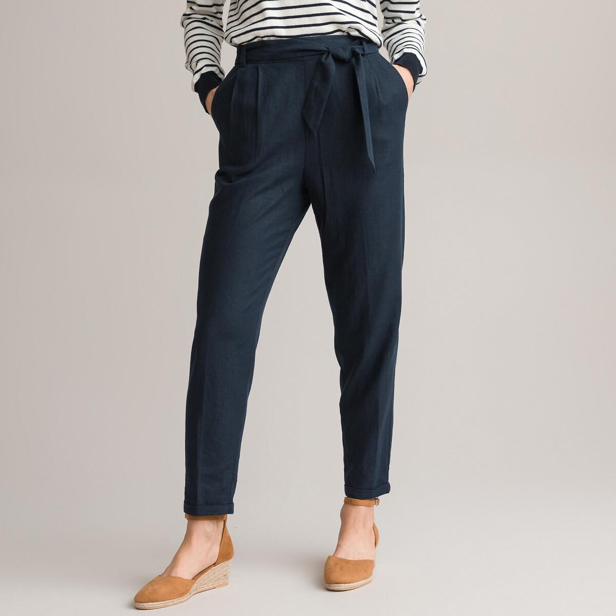 La Redoute Collections - Joggpants mit Gürtel, für Damen, Blau, Größe 36 von La Redoute Collections