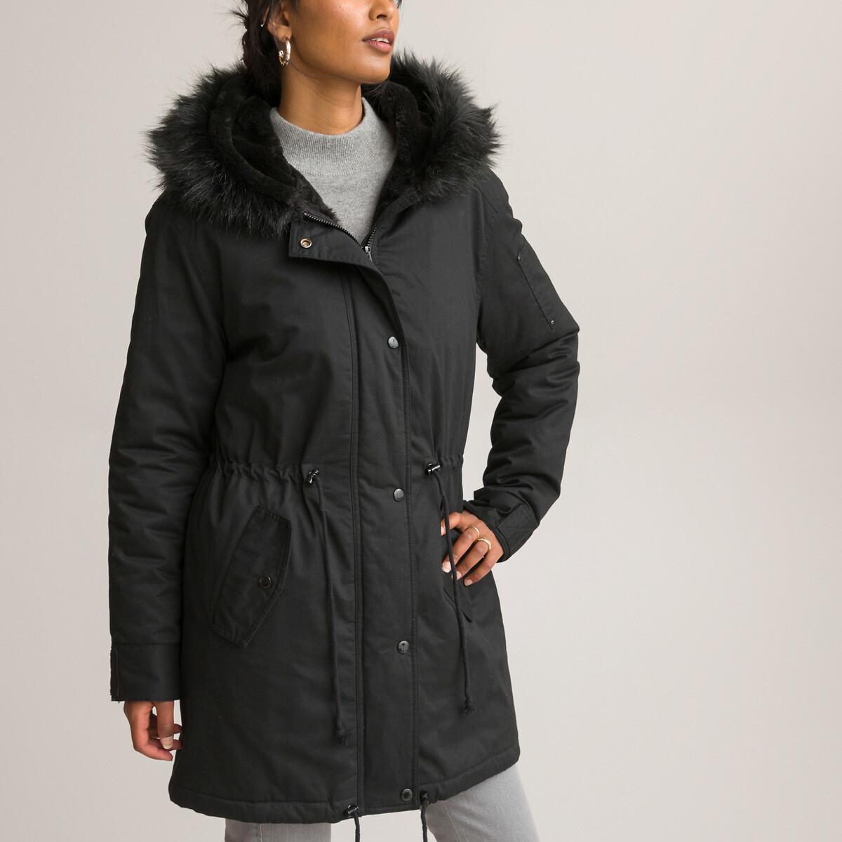 Kapuzenparka Für Den Winter Damen Schwarz 36 von La Redoute Collections