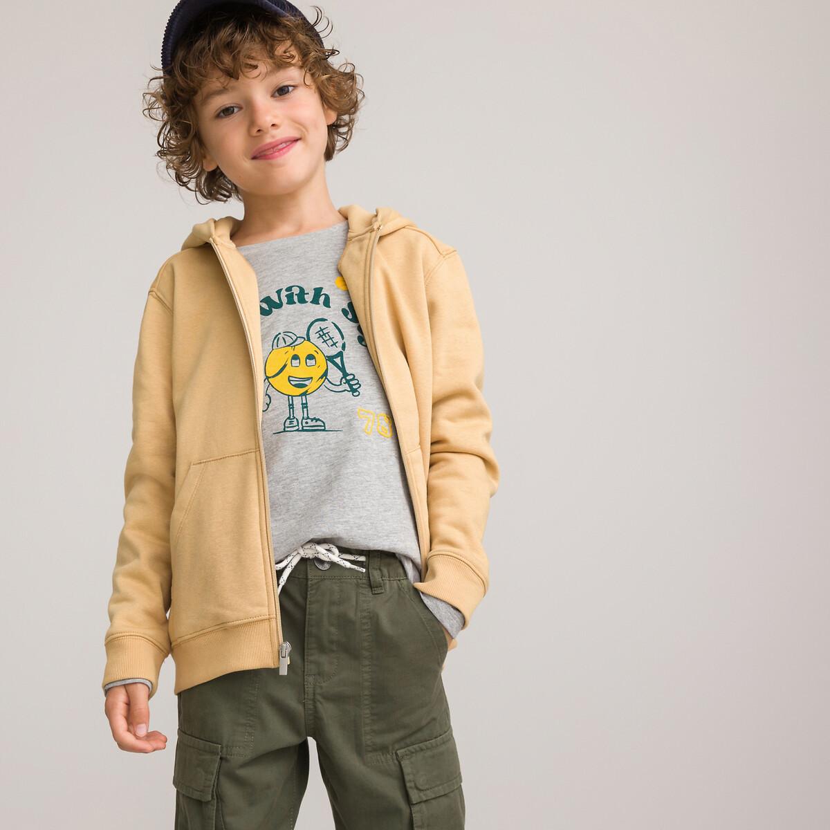 Kapuzensweatjacke Mit Reissverschluss Jungen Beige 118 von La Redoute Collections