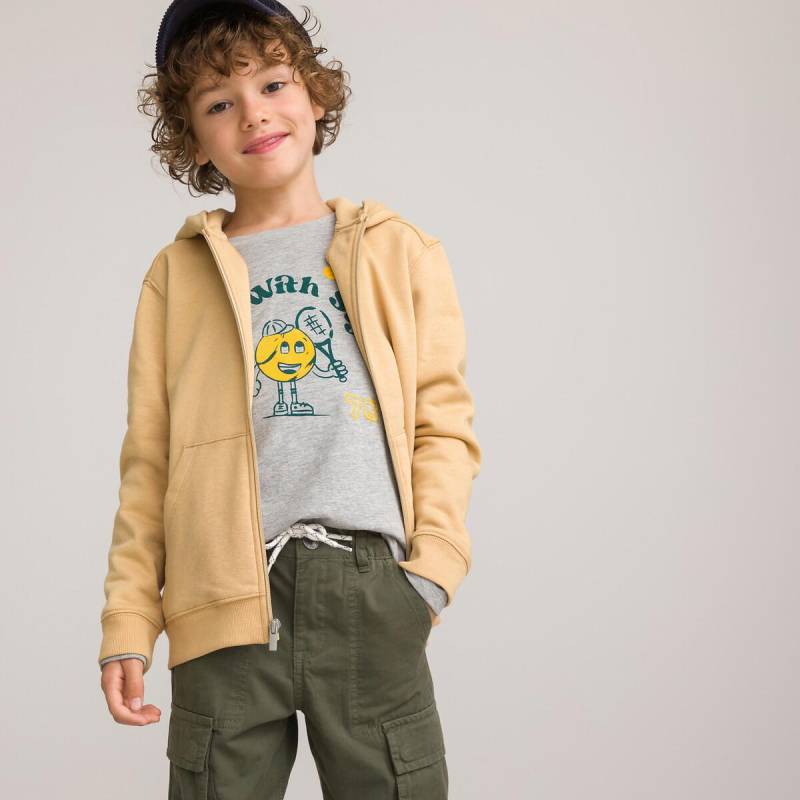 Kapuzensweatjacke Mit Reissverschluss Jungen Beige 134/140 von La Redoute Collections