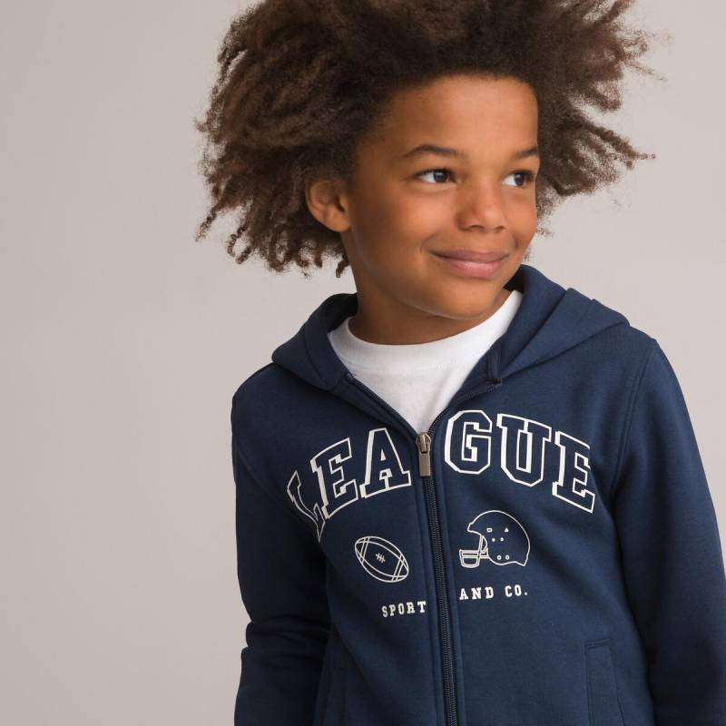 Kapuzensweatjacke Mit Aufdruck Jungen Blau 102 von La Redoute Collections