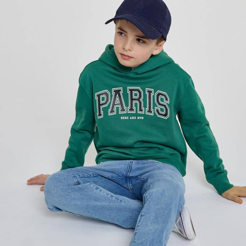 Kapuzensweatshirt Jungen Grün 102 von La Redoute Collections