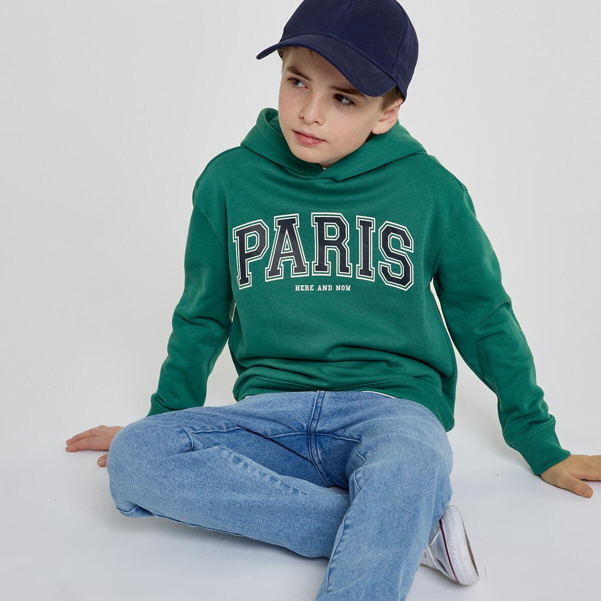 Kapuzensweatshirt Jungen Grün 126 von La Redoute Collections