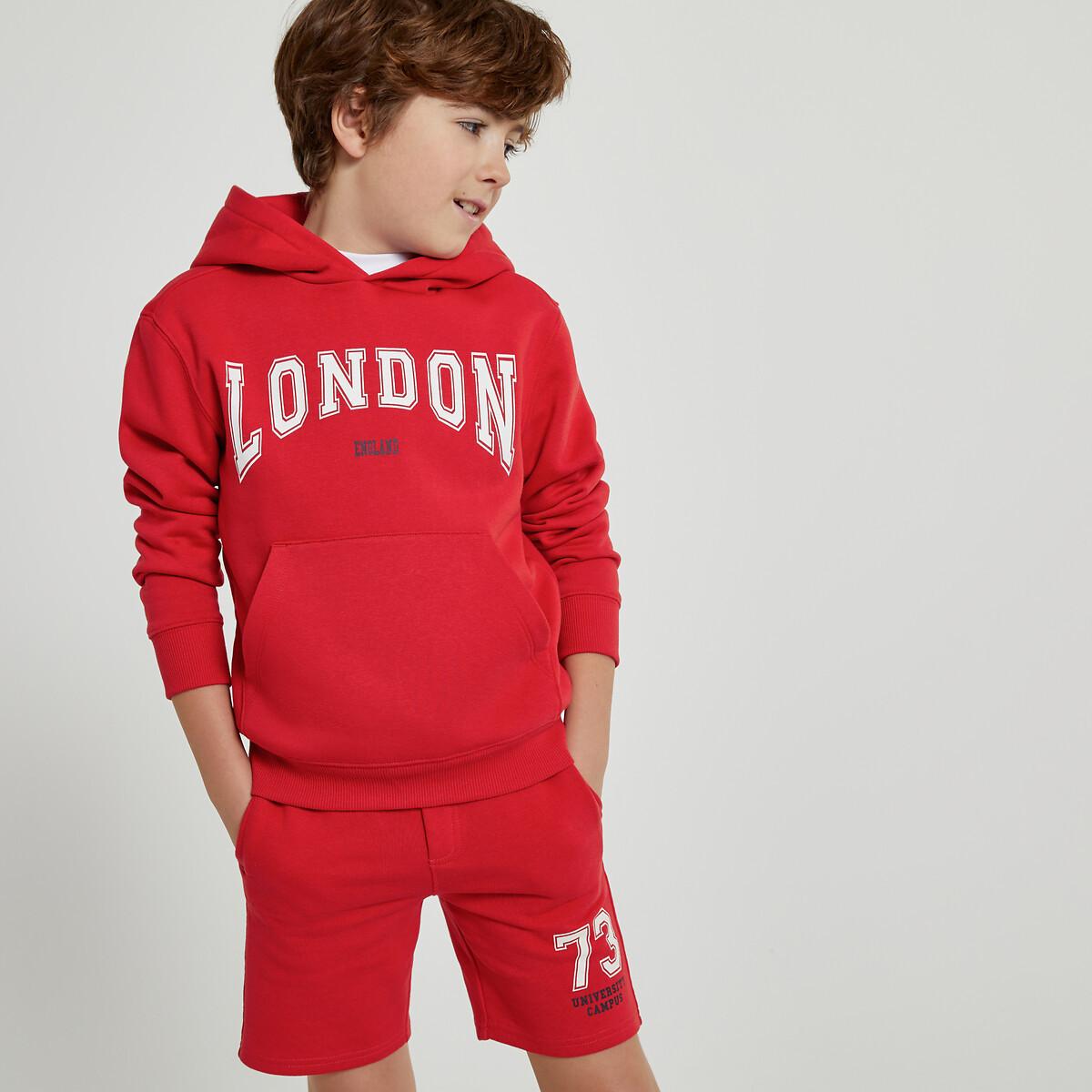 Kapuzensweatshirt Jungen Rot 102 von La Redoute Collections