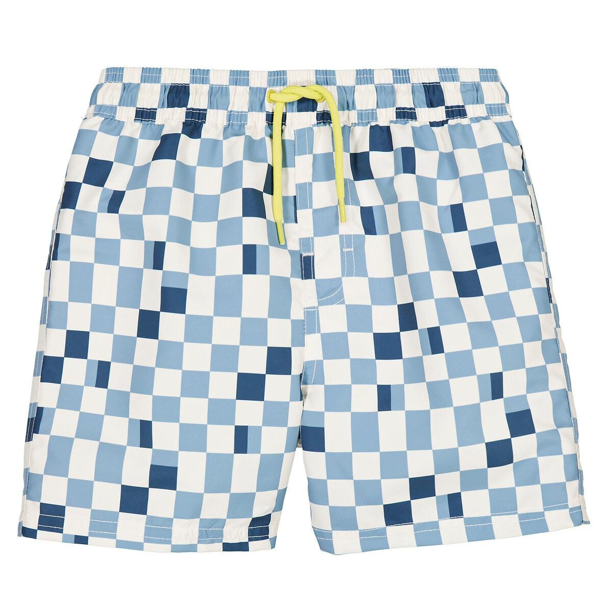 Karierte Bade-shorts Jungen Blau 102 von La Redoute Collections