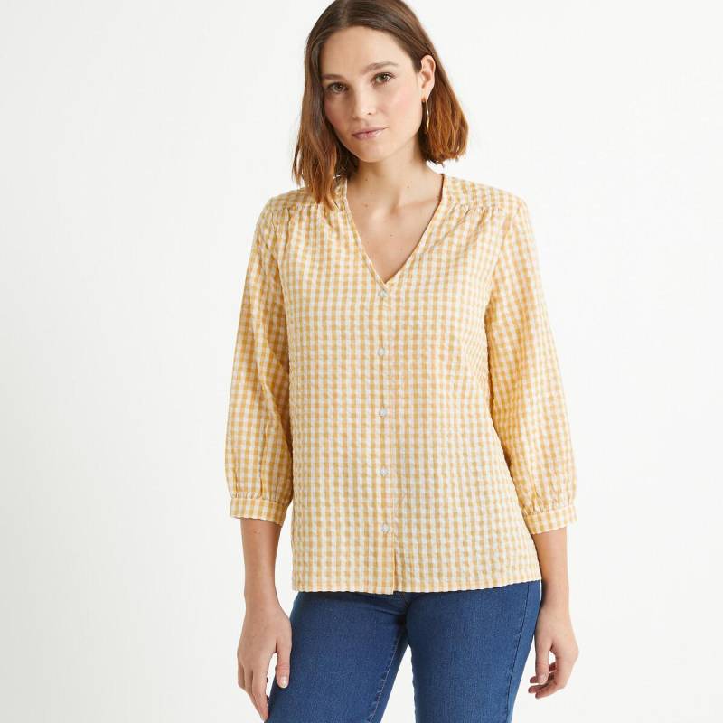 Karobluse Mit V-ausschnitt Und 3/4-ärmeln Damen  44 von La Redoute Collections