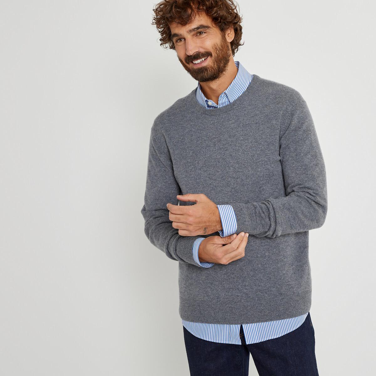 Pullover Aus Kaschmir/wolle Herren Grau L von La Redoute Collections