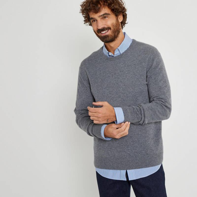 Pullover Aus Kaschmir/wolle Herren Grau S von La Redoute Collections