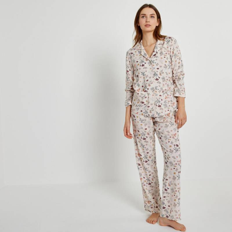 Klassischer Pyjama Damen Weiss Bedruckt 40 von La Redoute Collections