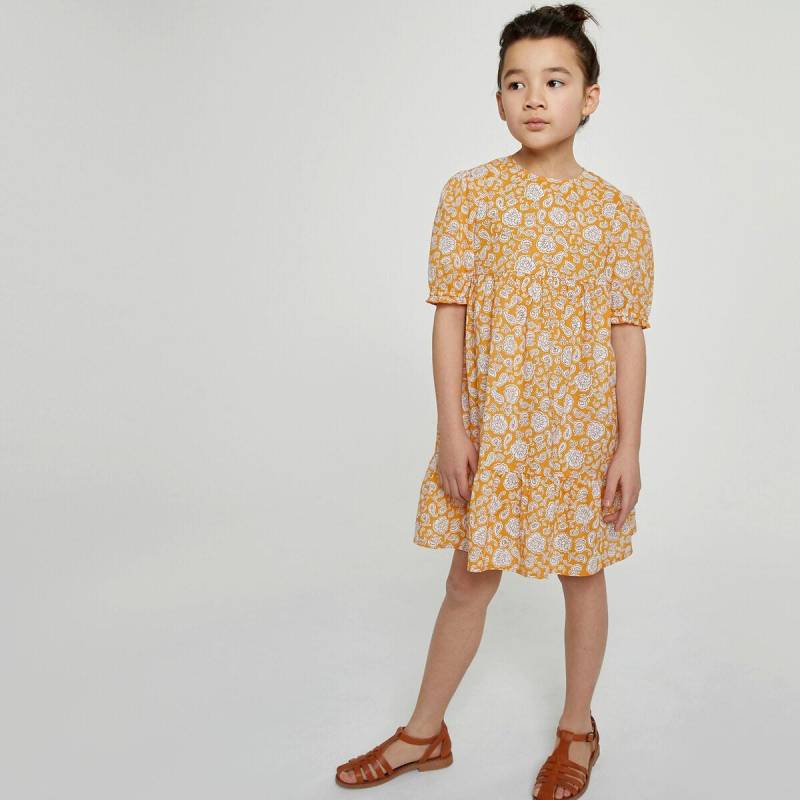 Kleid Mit Kurzen Ärmeln Mädchen Gelb 102 von La Redoute Collections