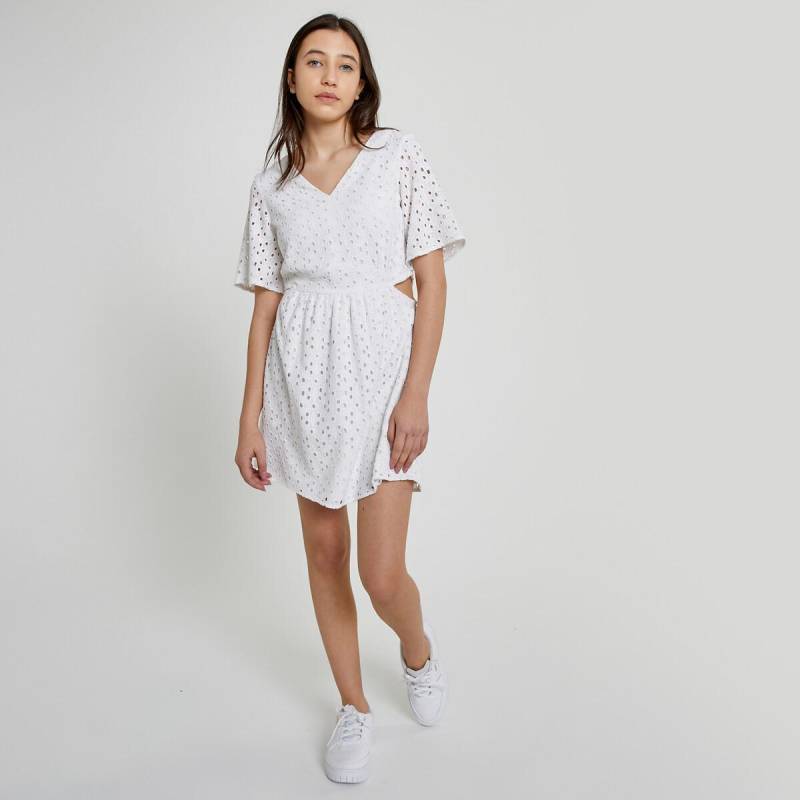 Kleid Mit Lochstickerei Mädchen Weiss M von La Redoute Collections