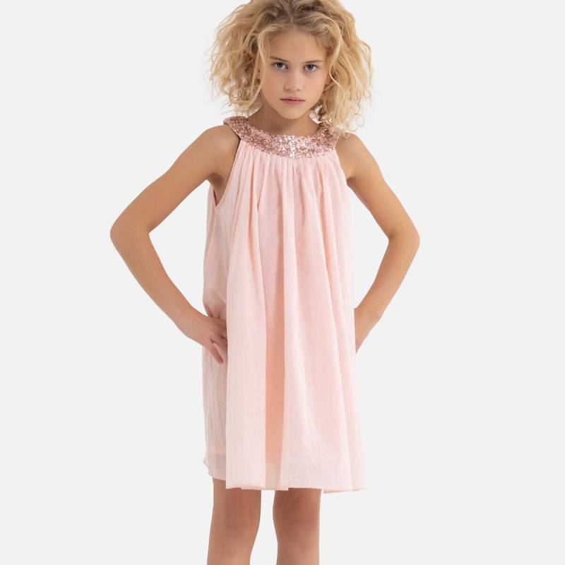 Kleid Mit Pailletten Am Ausschnitt Mädchen Rosa 126 von La Redoute Collections