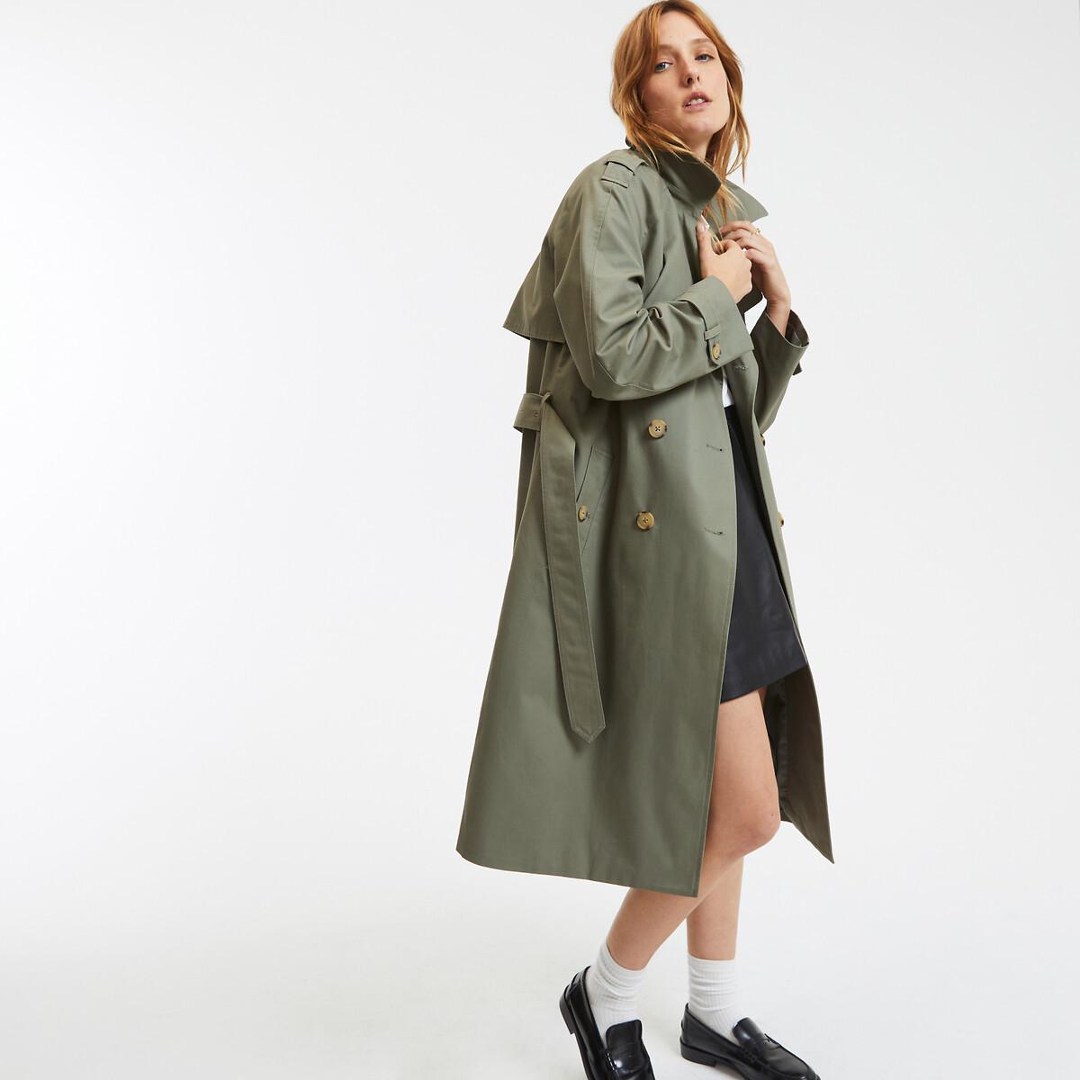 Trenchcoat Signature Damen Grün 36 von La Redoute Collections