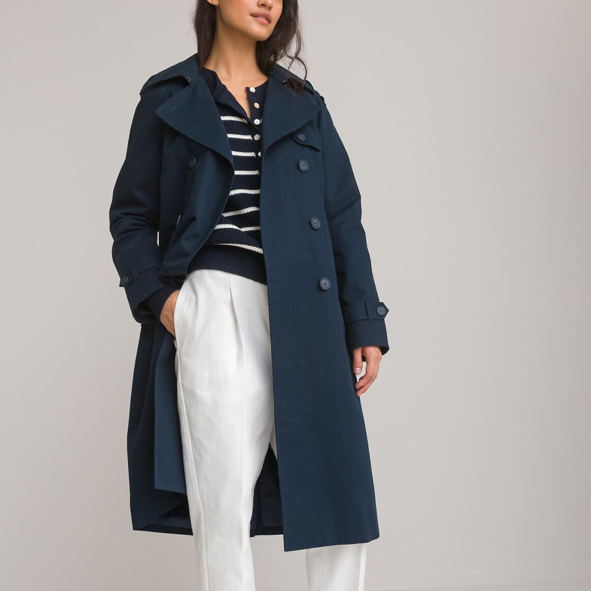 La Redoute Collections - Trenchcoat Signature FERDINAND, für Damen, Blau, Größe 32 von La Redoute Collections