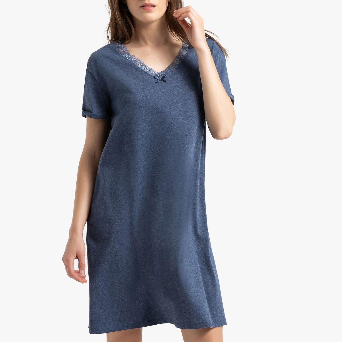 Kurzärmeliges Nachthemd Damen Blau 46 von La Redoute Collections