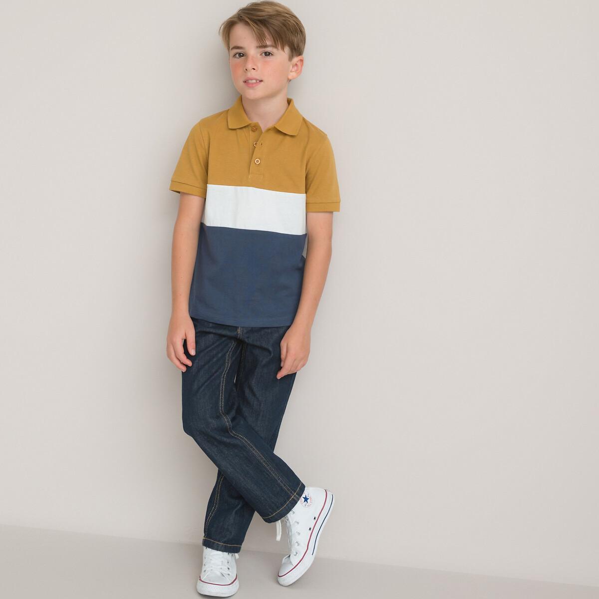 Kurzärmeliges Poloshirt Jungen Braun 102 von La Redoute Collections