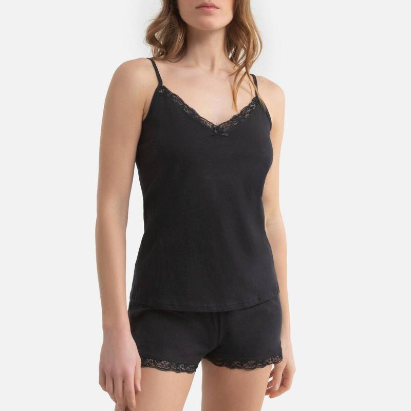 Kurzpyjama Damen Schwarz 38 von La Redoute Collections