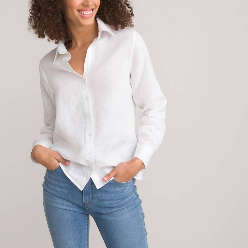 Langärmelige Bluse Damen Weiss 42 von La Redoute Collections