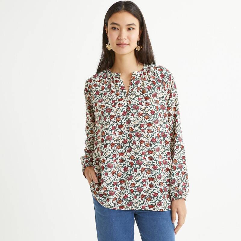 Langärmelige Bluse Mit Blumenmuster & Rundem Ausschnitt Damen  34 von La Redoute Collections