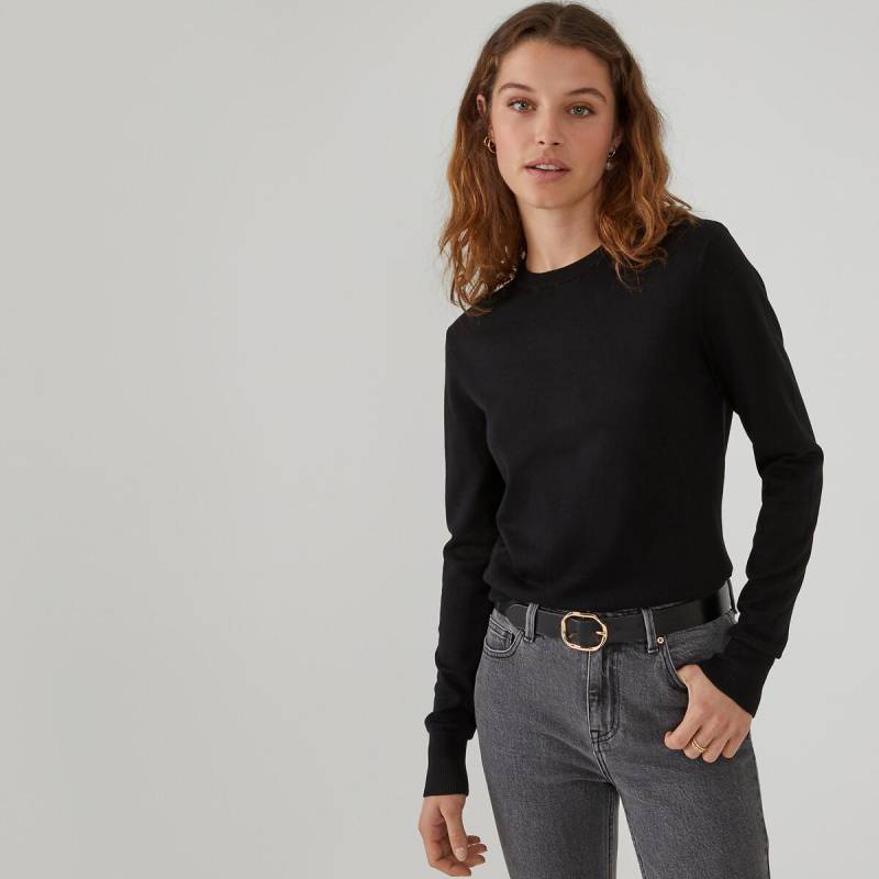 Langärmeliger Pullover Damen Schwarz XL von La Redoute Collections