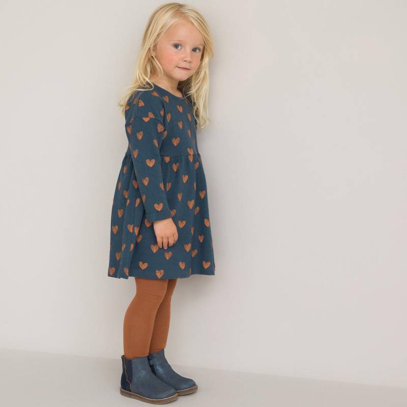 Langärmeliges Kleid Mit Herzen Unisex Blau 18M von La Redoute Collections