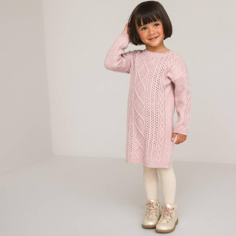 Langärmeliges Pulloverkleid Unisex Rosa 18M von La Redoute Collections