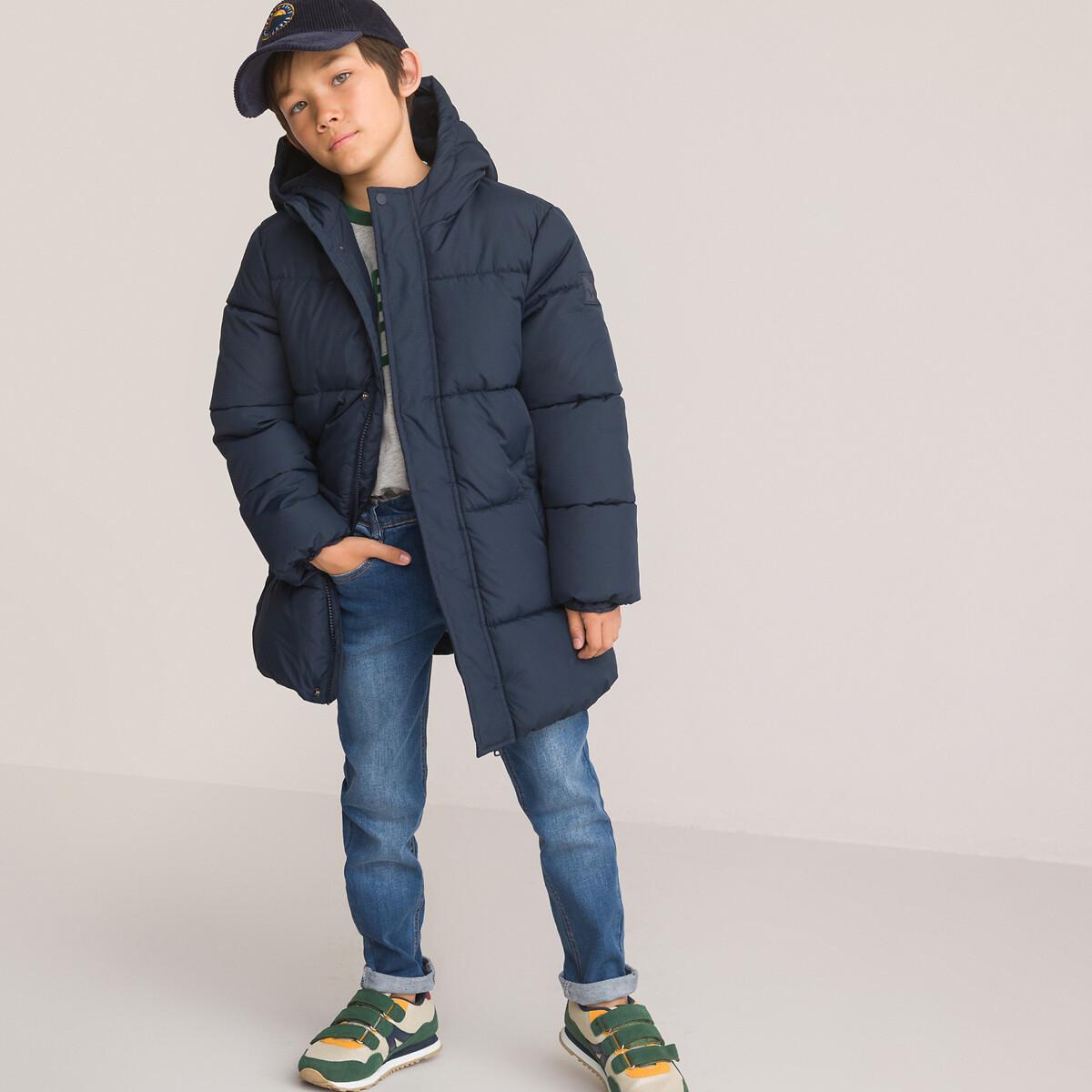 Lange Winterjacke Mit Kapuze Jungen Blau 128/134 von La Redoute Collections