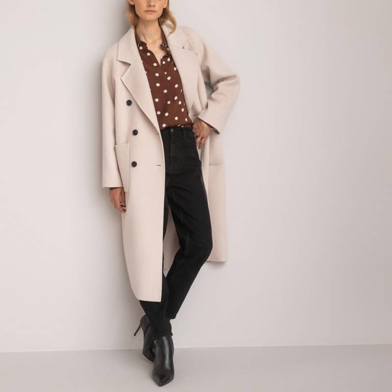 Signature Wintermantel Aus Wollmix Damen Weiss 34 von La Redoute Collections