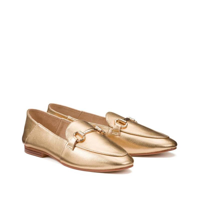 Leder-loafer Mit Morsetti Damen Gold 37 von La Redoute Collections