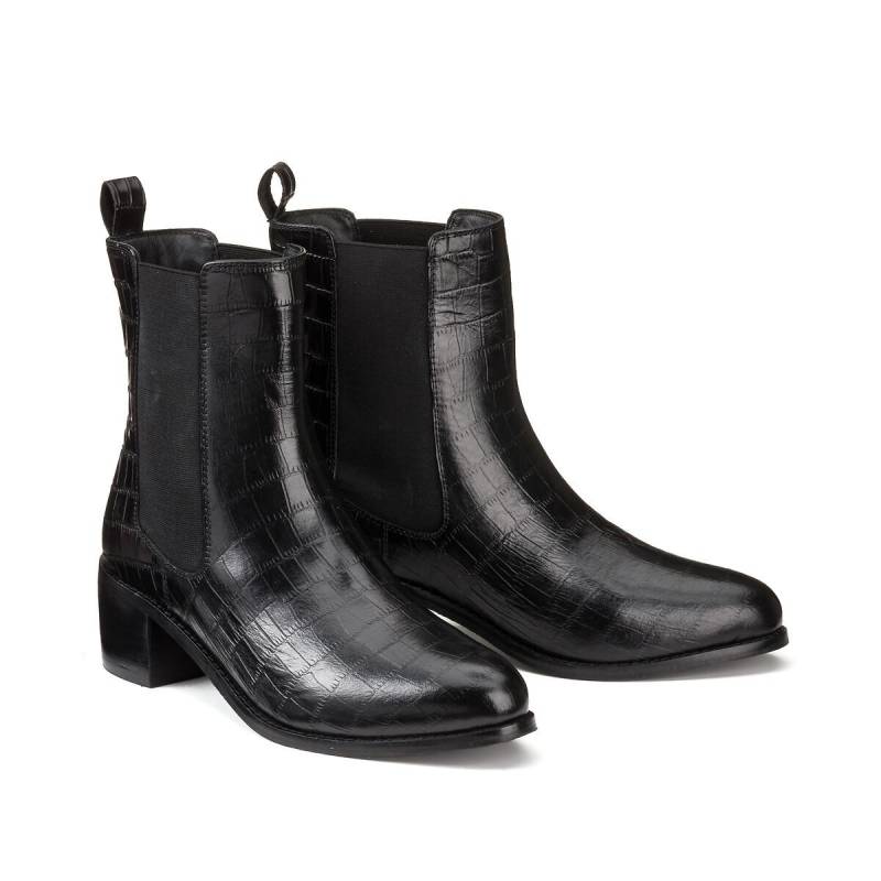 Boots Flachem Absatz Damen Schwarz 40 von La Redoute Collections